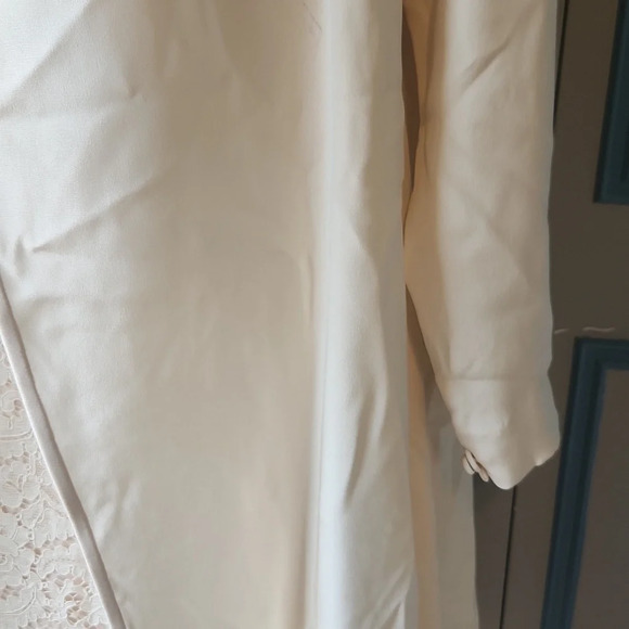 Badgley Mischka Ivory Lace Wedding Dress with Silk Overlay - Picture 8 of 16